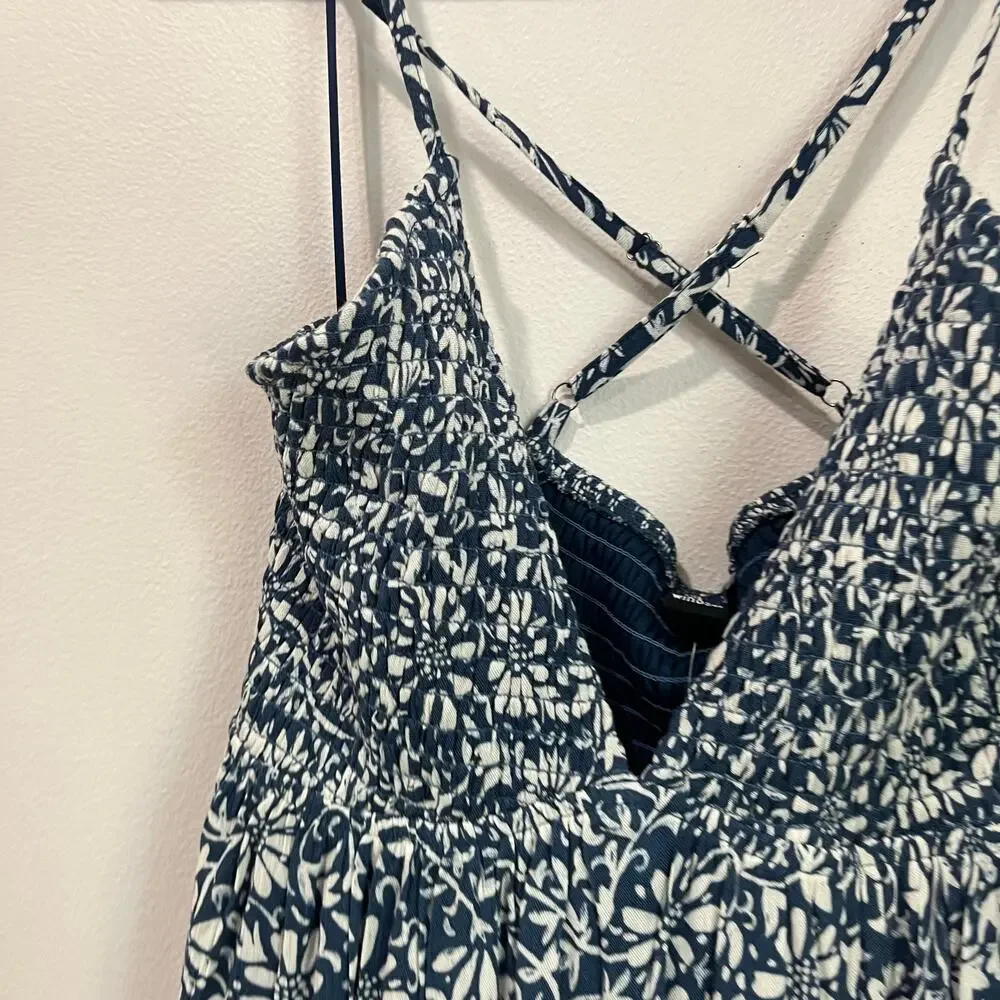 Windsor Blue & White Floral Maxi Dress Size Small - Picture 12 of 12